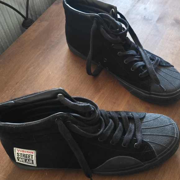 Vision Street Wear Black High-Top Sneakers - Picture 1 of 9